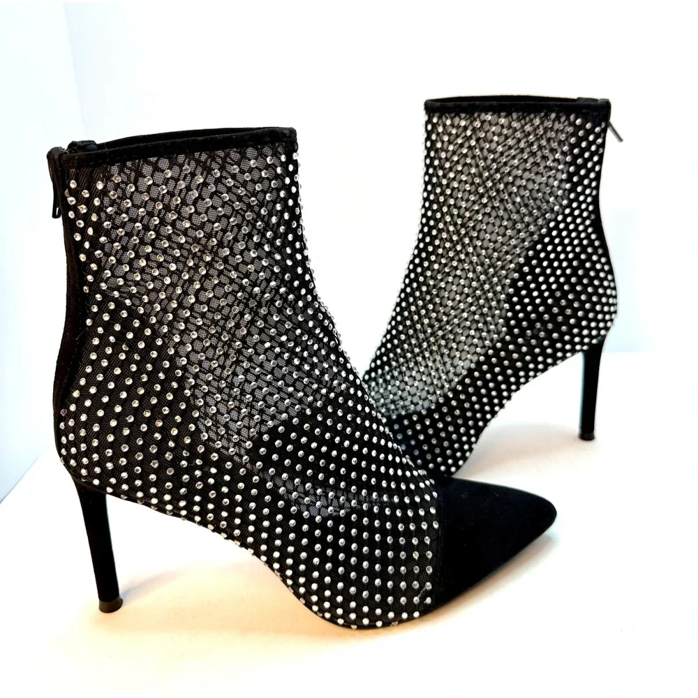 AQUA Women's Lyssa Booties Boots Black Size 8 NWT/BOX
